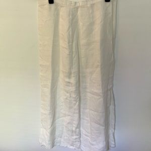 Linen White MIDI Zara Skirt